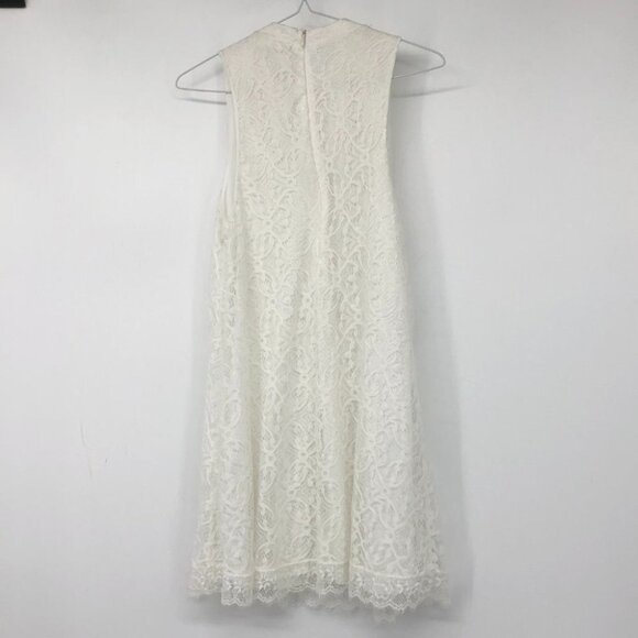 Urban Outfitters Cooperative high neck sleeveless white nylon lace mini dress SP - Picture 15 of 16